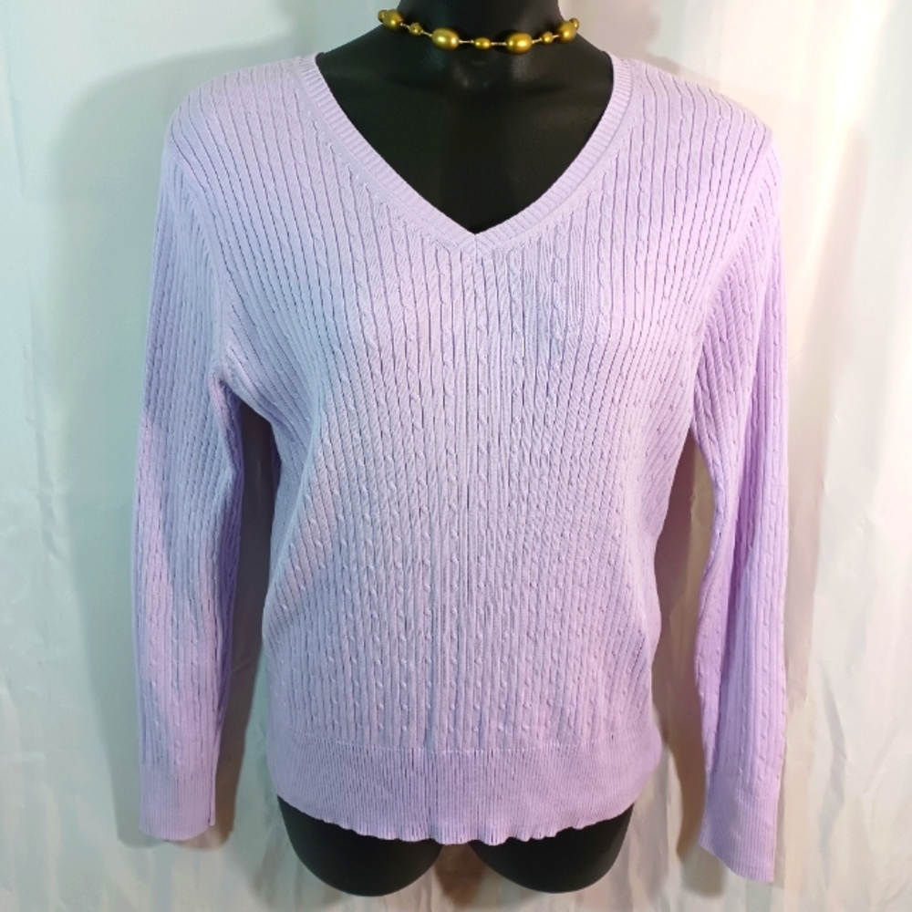 Cherokee Sweater, Size XXL, Lavender